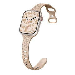 Slim Leopard Engraved Strap for Apple Watch Band - 19 Colors -