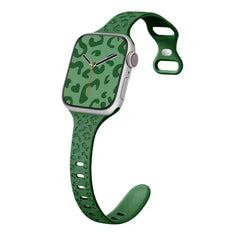 Slim Leopard Engraved Strap for Apple Watch Band - 19 Colors -