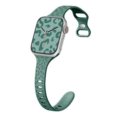 Slim Leopard Engraved Strap for Apple Watch Band - 19 Colors -