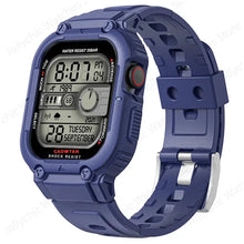 Load image into Gallery viewer, Sport Rubber Strap with Transparent Armor Case for Apple Watch Band - 6 colors Axios Bands