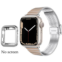 Stainless Steel Metal Bracelet Strap for Apple Watch Band - 14 Shades -