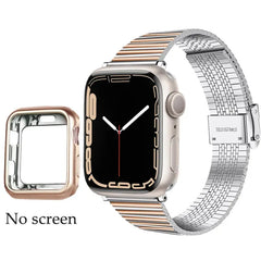 Stainless Steel Metal Bracelet Strap for Apple Watch Band - 14 Shades -