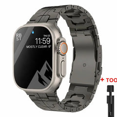 Titanium Steel Metal Apple Watch Bands - 4 color options 38mm - 49mm -