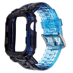 Transparent Silicone Case + Strap for Apple Watch Band - 26 Colors -
