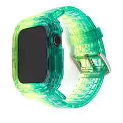 Transparent Silicone Case + Strap for Apple Watch Band - 26 Colors -
