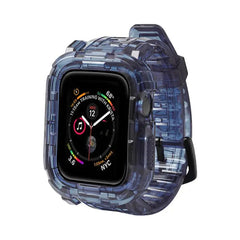 Transparent Silicone Case + Strap for Apple Watch Band - 26 Colors -