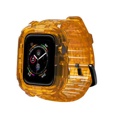 Transparent Silicone Case + Strap for Apple Watch Band - 26 Colors -