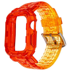 Transparent Silicone Case + Strap for Apple Watch Band - 26 Colors -