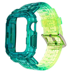 Transparent Silicone Case + Strap for Apple Watch Band - 26 Colors -