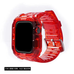 Transparent Silicone Case + Strap for Apple Watch Band - 26 Colors -