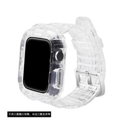 Transparent Silicone Case + Strap for Apple Watch Band - 26 Colors -