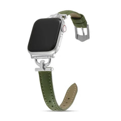 Women Slim Leather Wristband Strap for Apple Watch Band - 18 Colors -