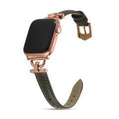 Women Slim Leather Wristband Strap for Apple Watch Band - 18 Colors -