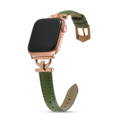 Women Slim Leather Wristband Strap for Apple Watch Band - 18 Colors -