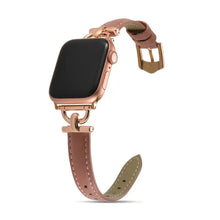 Load image into Gallery viewer, Women Slim Leather Wristband Strap for Apple Watch Band - 18 Colors Axios Bands