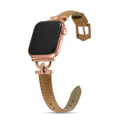 Women Slim Leather Wristband Strap for Apple Watch Band - 18 Colors -
