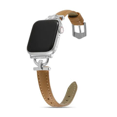 Women Slim Leather Wristband Strap for Apple Watch Band - 18 Colors -