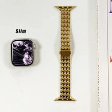 Load image into Gallery viewer, Women’s Gold Leather & Metal Bracelet For Apple Watch Band - 8 Colors Axios Bands