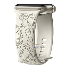 Load image into Gallery viewer, Boho Engraved Silicone Strap for Apple Watch Band 38mm to 49mm - 28 Colors Axios Bands
