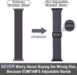 Braided Solo Loop For Nylon Fabric Apple Watch Bands - 43 color options 38mm - 49mm Axios Bands
