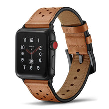 Load image into Gallery viewer, Breathable Leather Apple Watch Bands - 4 color options 38mm - 49mm Axios Bands