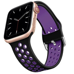 Breathable Silicone Apple Watch Bands - 19 color options 38mm - 49mm -
