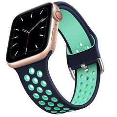 Breathable Silicone Apple Watch Bands - 19 color options 38mm - 49mm -