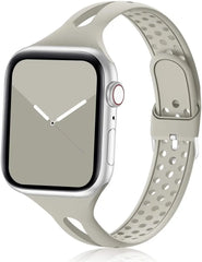 Breathable Silicone Apple Watch Bands - 27 color options 38mm - 49mm -