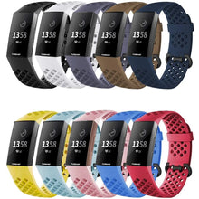 Load image into Gallery viewer, Breathable Silicone Fitbit Band For Charge 3 & 4 - 13 color options Axios Bands