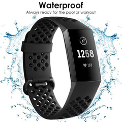 Breathable Silicone Fitbit Band For Charge 3 & 4 - 13 color options -