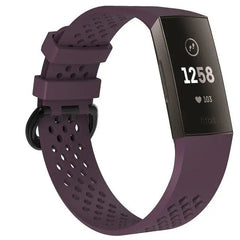 Breathable Silicone Fitbit Band For Charge 3 & 4 - 13 color options -