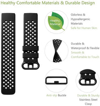 Load image into Gallery viewer, Breathable Silicone Fitbit Band For Charge 3 & 4 - 13 color options Axios Bands