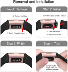 Breathable Silicone Fitbit Band For Charge 3 & 4 - 13 color options -