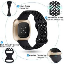 Load image into Gallery viewer, Breathable Silicone Fitbit Band For Versa 3 / 4 - Sense 1 / 2  (10 color options) Axios Bands
