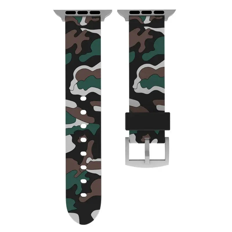 Camouflage Silicone Apple Watch Bands - 5 color options 38mm - 49mm Axios Bands