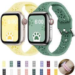Dog Paw Silicone Apple Watch Bands - 16 color options 38mm - 49mm -