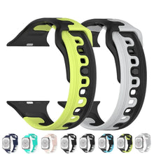 Load image into Gallery viewer, Double Color Silicone Apple Watch Bands  - 9 Color Options 38mm - 49mm Axios Bands
