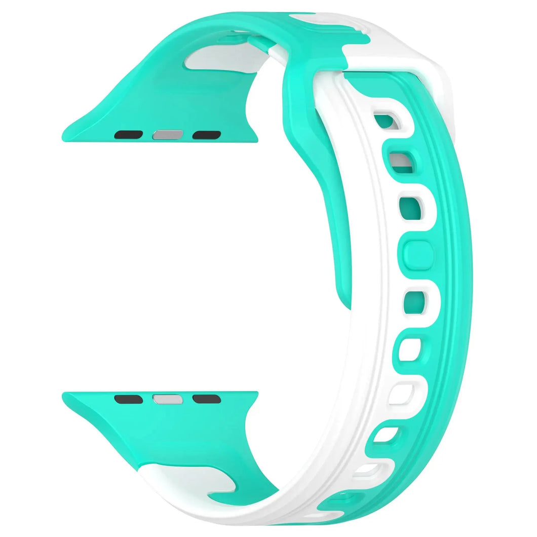 Double Color Silicone Apple Watch Bands  - 9 Color Options 38mm - 49mm Axios Bands