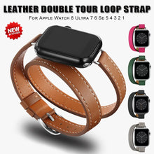 Load image into Gallery viewer, Double Wrap Leather Apple Watch Bands - 15 color options 38mm - 49mm Axios Bands