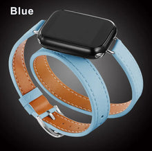 Load image into Gallery viewer, Double Wrap Leather Apple Watch Bands - 15 color options 38mm - 49mm Axios Bands