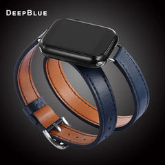 Double Wrap Leather Apple Watch Bands - 15 color options 38mm - 49mm -
