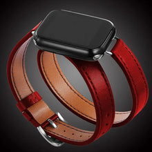 Load image into Gallery viewer, Double Wrap Leather Apple Watch Bands - 15 color options 38mm - 49mm Axios Bands