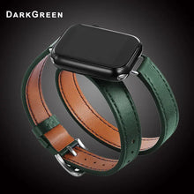 Load image into Gallery viewer, Double Wrap Leather Apple Watch Bands - 15 color options 38mm - 49mm Axios Bands