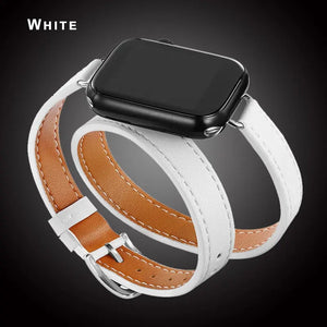 Double Wrap Leather Apple Watch Bands - 15 color options 38mm - 49mm Axios Bands