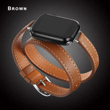 Load image into Gallery viewer, Double Wrap Leather Apple Watch Bands - 15 color options 38mm - 49mm Axios Bands