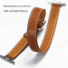 Load image into Gallery viewer, Double Wrap Leather Apple Watch Bands - 15 color options 38mm - 49mm Axios Bands