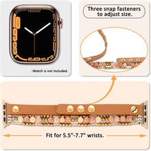Load image into Gallery viewer, Elastic Beaded Leather Bracelet for Apple Watch Band - 5 Colors Axios Bands
