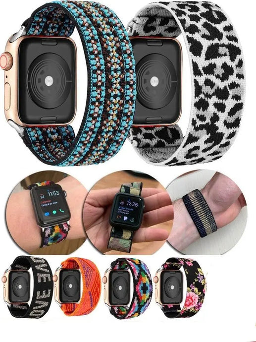 Elastic Nylon Apple Watch Bands - 32 color options 38mm - 49mm Axios Bands
