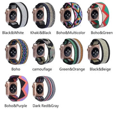 Elastic Nylon Apple Watch Bands - 32 color options 38mm - 49mm - 