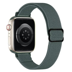 Slim Elastic Nylon Fabric Apple Watch Bands - 7 color options 38mm - 49mm -